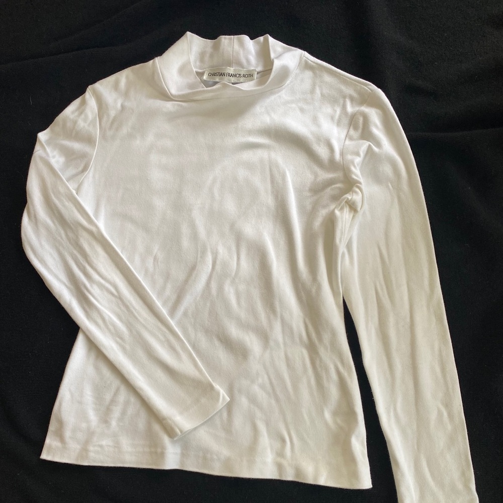 Christian Francis Roth vintage white turtleneck
